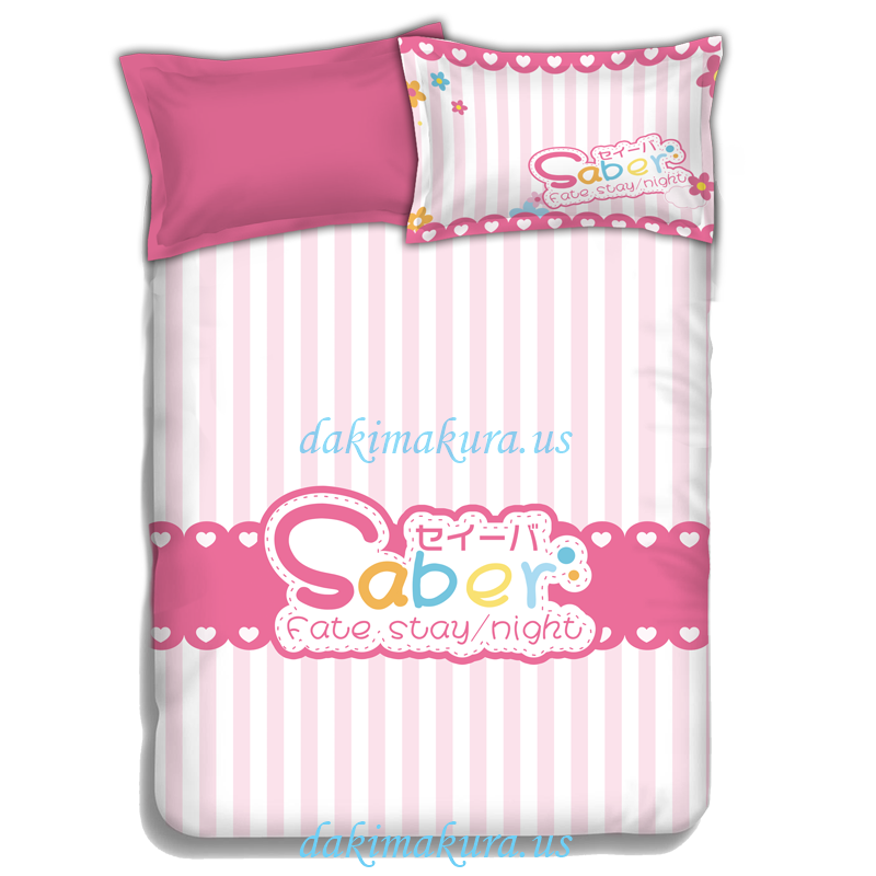 Fate stay night- saber Japanese Anime Bed Sheet Duvet Cover with Pillow Covers